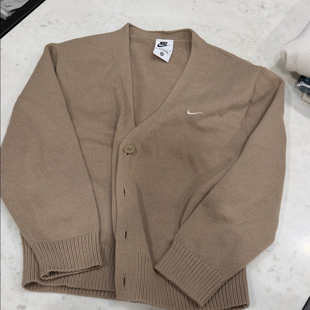 Nike Kids Beige Cardigan Sweater